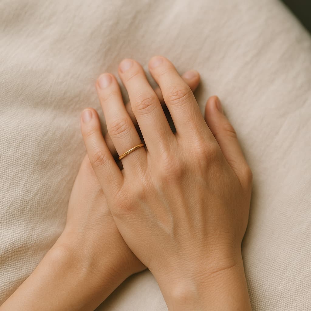 A practitioner's gloved hands laying out a sterile treatment tray