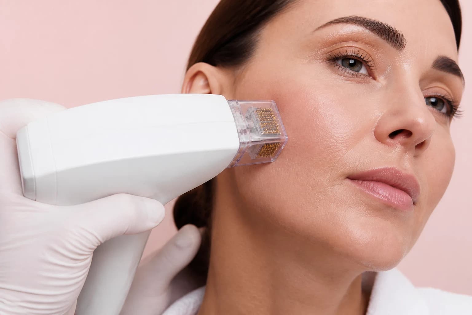 Illustrative treatment photography: Morpheus8 radiofrequency microneedling treatment